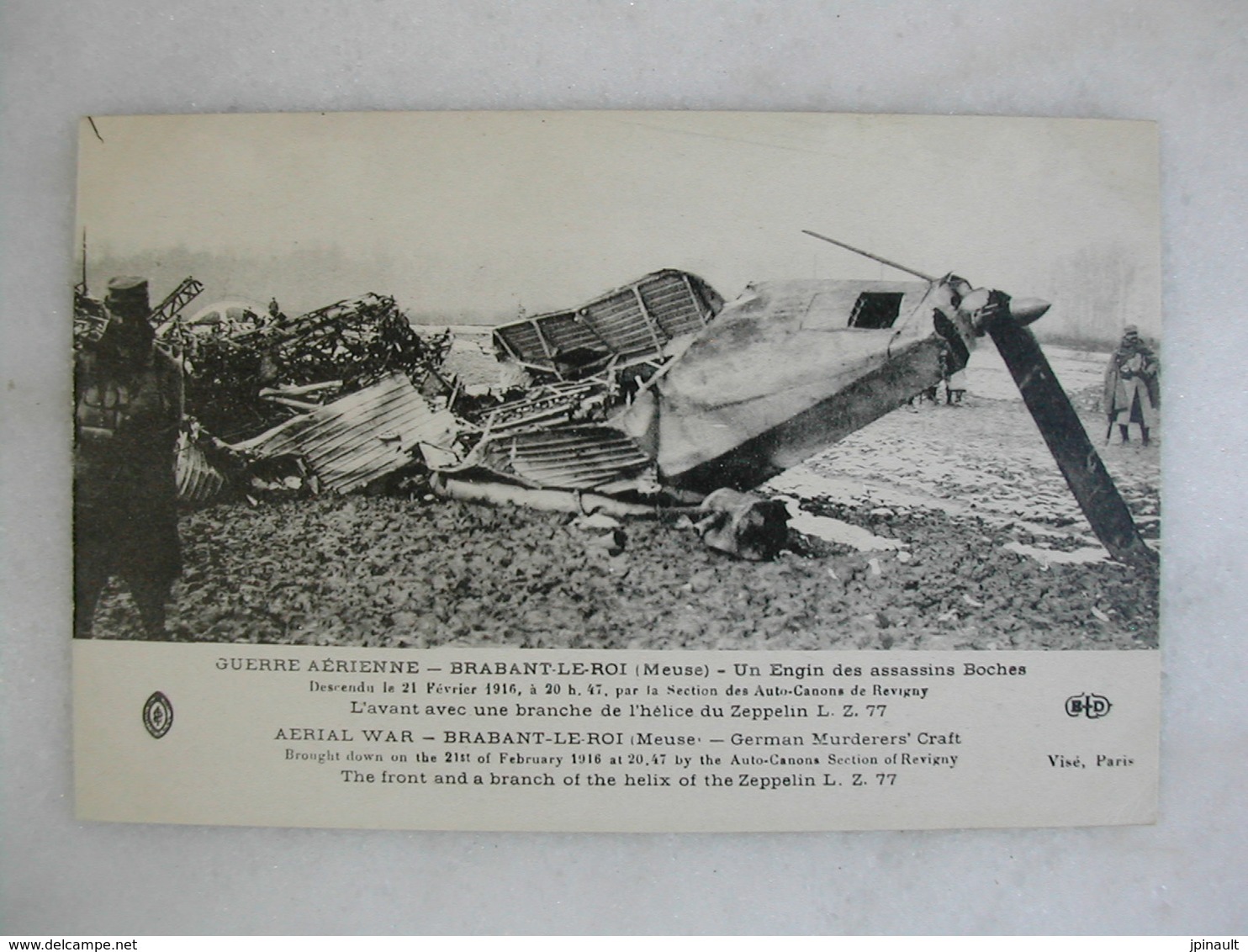 AVIATION - BRABANT LE ROI - Un Engin Des Assassins Boches Descendu Le 21 Février 1916 (animée) - Accidents