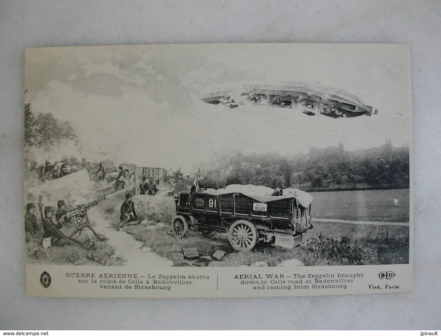 AVIATION - Guerre Aérienne - Le Zeppelin Abattu Sur La Route De Celle à Badonvillier Venant De Strasbourg - Ongevalen