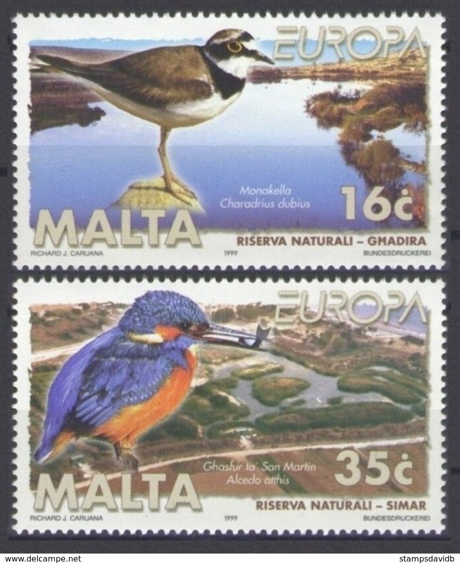 1999	Malta	1065-1066	Europa Cept / Birds - 1999