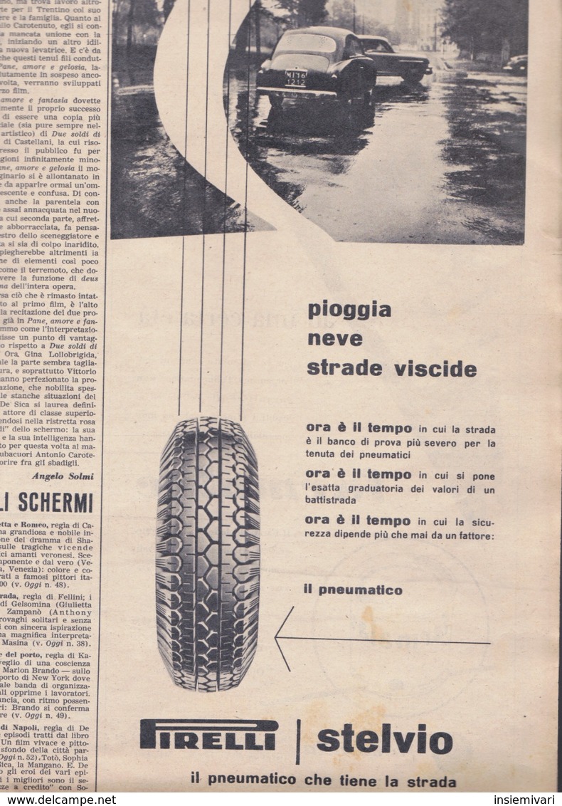 (pagine-pages)PUBBLICITA' PIRELLI    Oggi1955/01. - Other & Unclassified