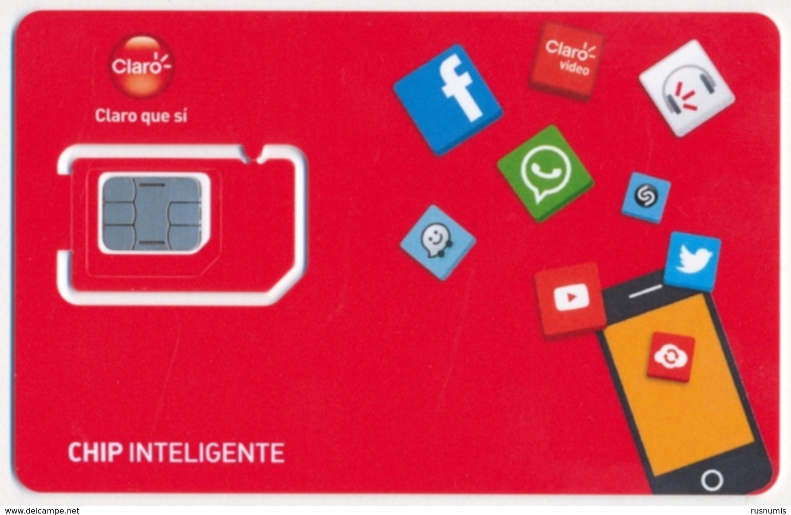 GUATEMALA CLARO GSM (SIM) CARD CHIP INTELIGENTE MINT UNUSED - Guatemala