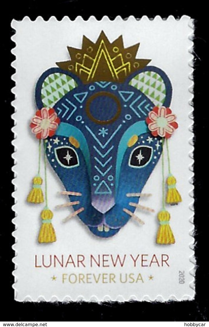 USA, 2020, 5428, Lunar New  Year, Year Of The Rat, Single, Forever, MNH, VF - Unused Stamps