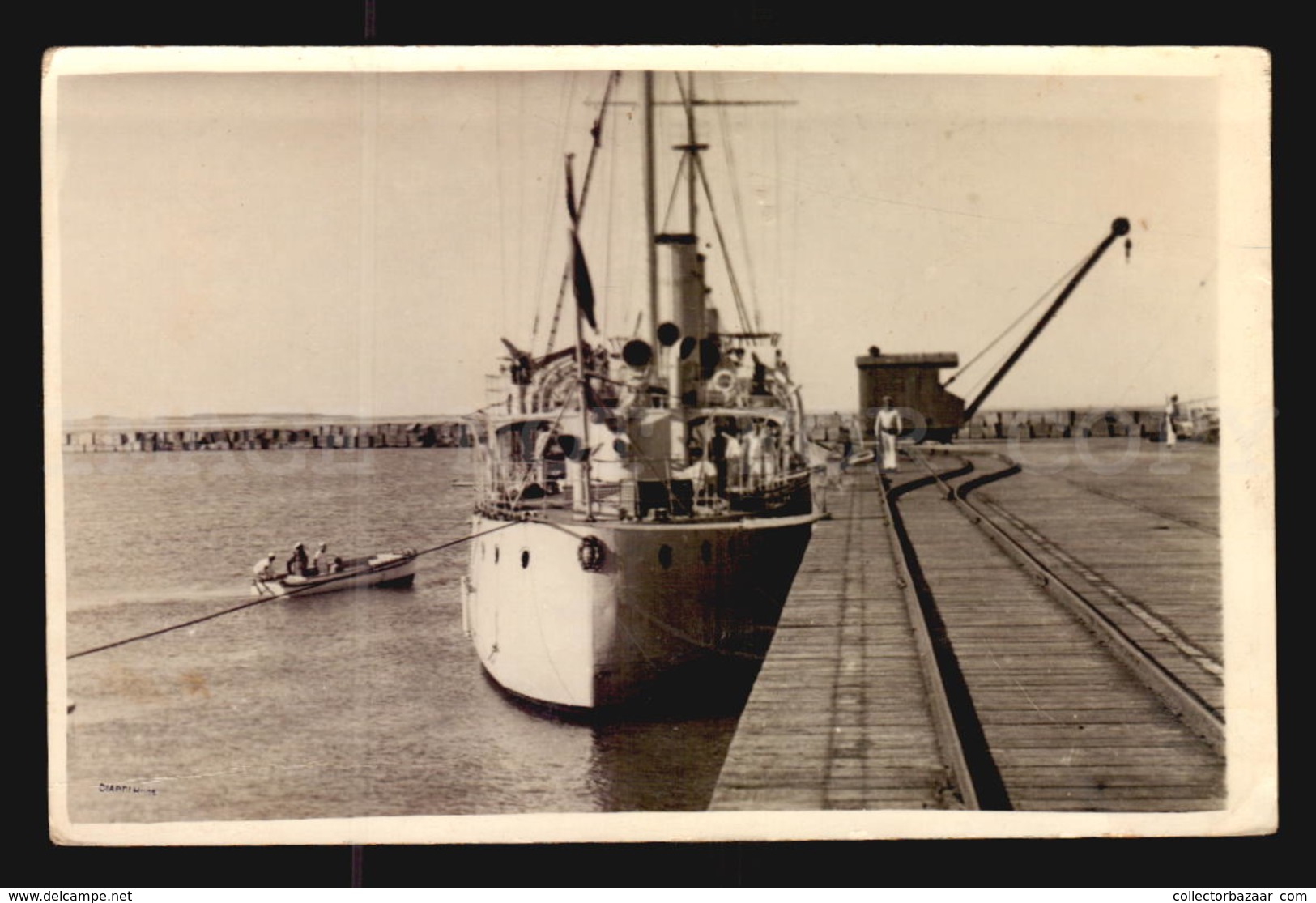 Uruguay  Postcard Cpa AK - Military Ship Army Warship La Paloma Warf Docks 1940 Real Photo  W6-035 - Uruguay