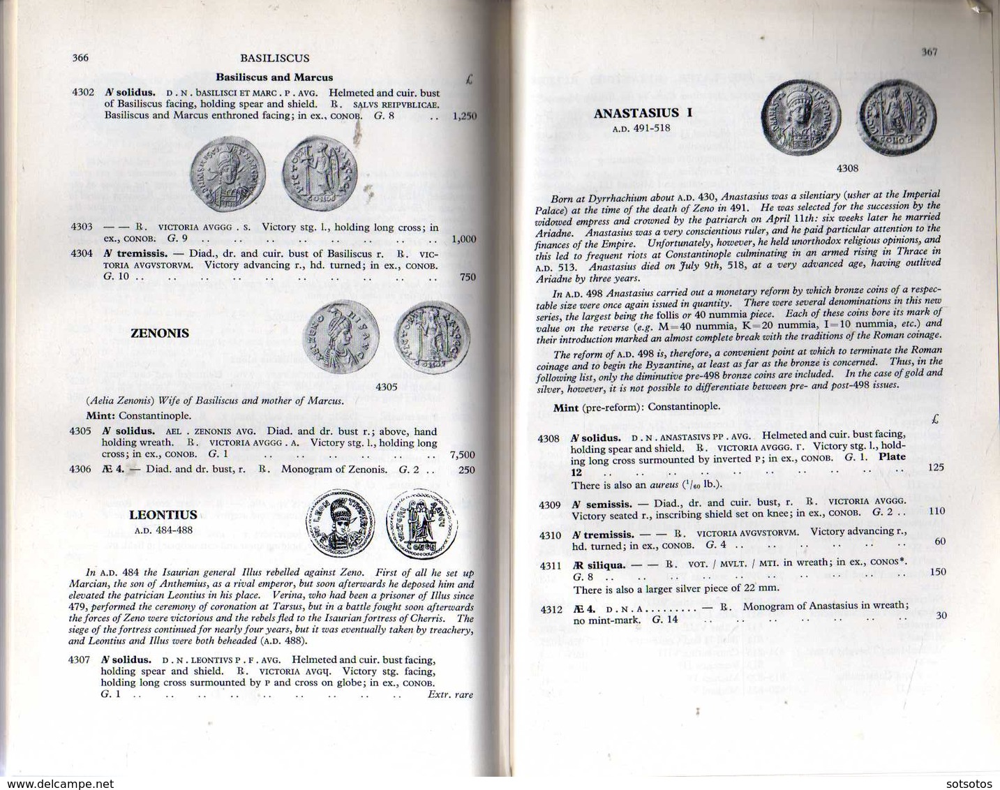 Roman coins and their values: David R. Sear - Third revised edition 1981, Seaby - 376 pages + 12 pages of photos, in ver