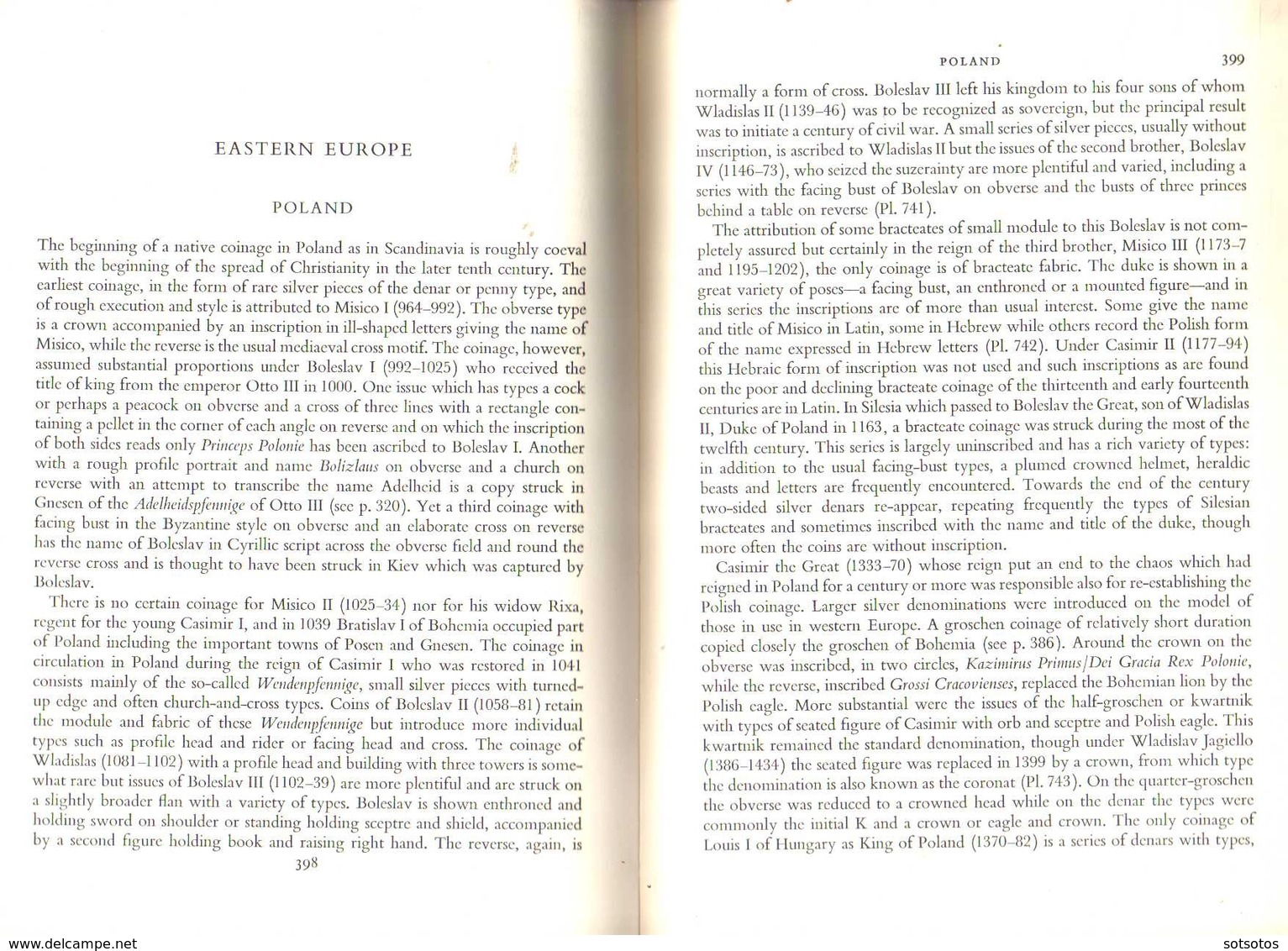 Coins, Ancient, Medieval and Modern by R.A.G. Carson, ed. Hutchinson of London, 1962 - 642 pages + 64 pages of plates wi