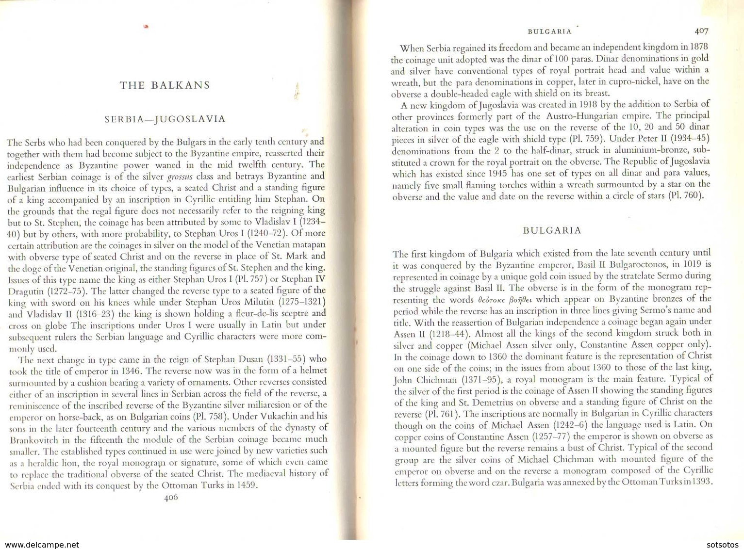 Coins, Ancient, Medieval and Modern by R.A.G. Carson, ed. Hutchinson of London, 1962 - 642 pages + 64 pages of plates wi