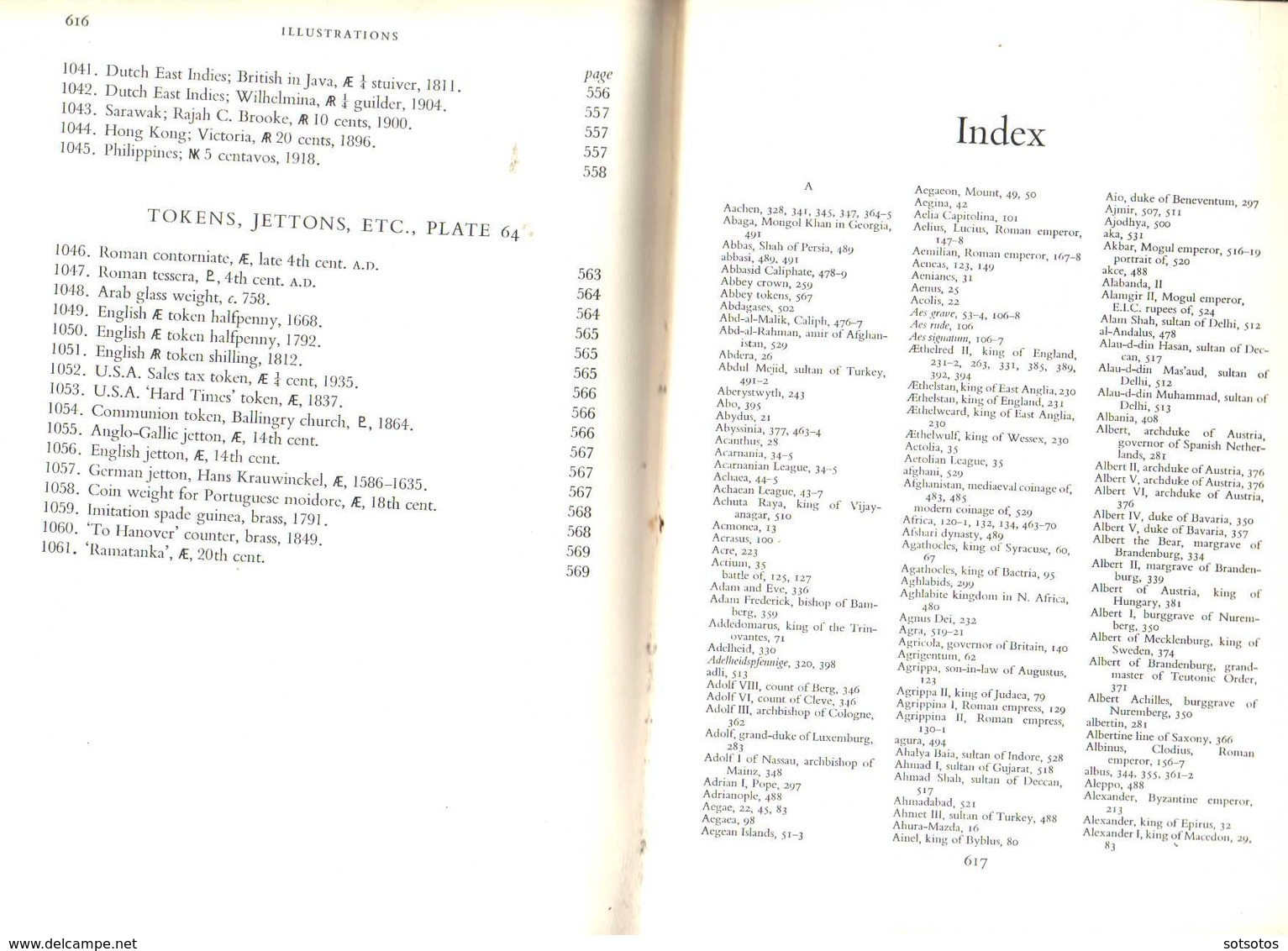 Coins, Ancient, Medieval and Modern by R.A.G. Carson, ed. Hutchinson of London, 1962 - 642 pages + 64 pages of plates wi