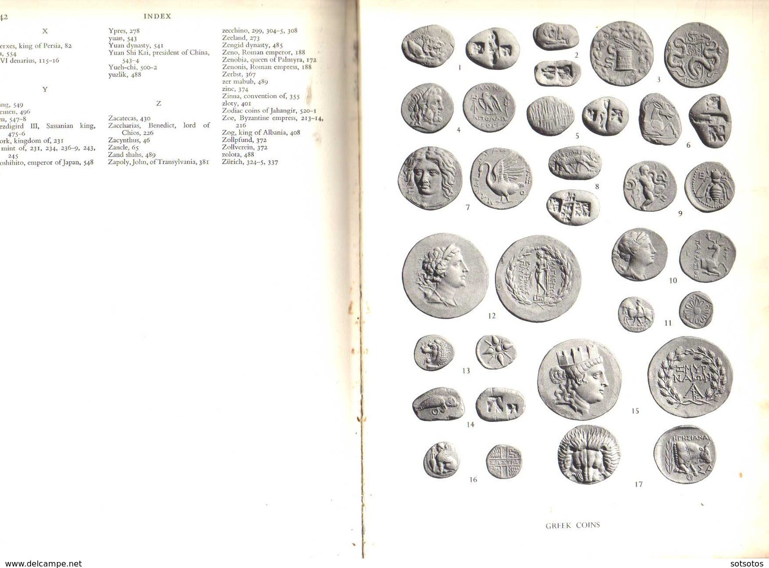 Coins, Ancient, Medieval and Modern by R.A.G. Carson, ed. Hutchinson of London, 1962 - 642 pages + 64 pages of plates wi