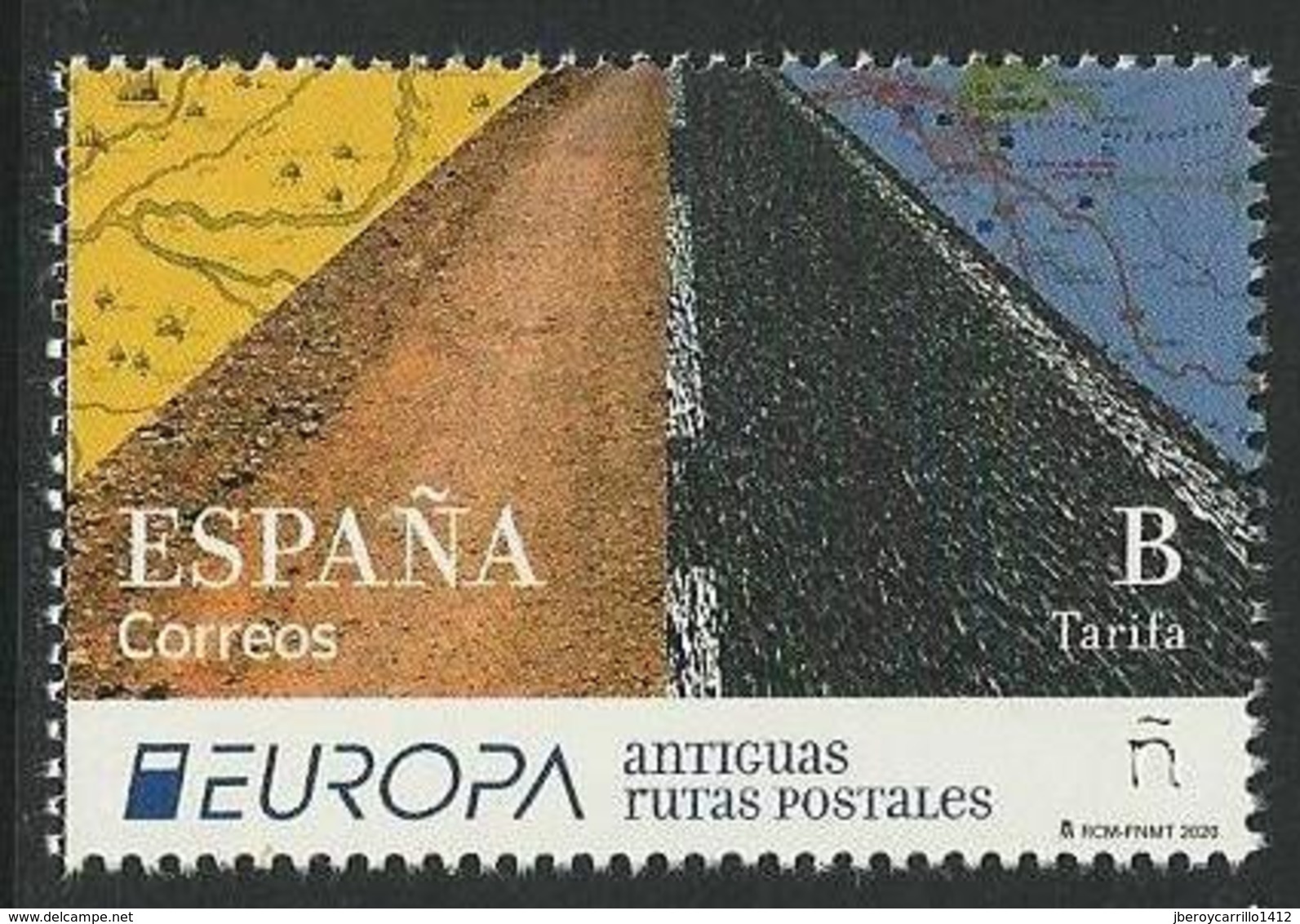 ESPAÑA /SPAIN /SPANIEN /ESPAGNE - EUROPA 2020- "ANTIGUAS RUTAS POSTALES - ANCIENT POSTAL ROUTES"-SERIE N Con Logo EUROPA - 2019