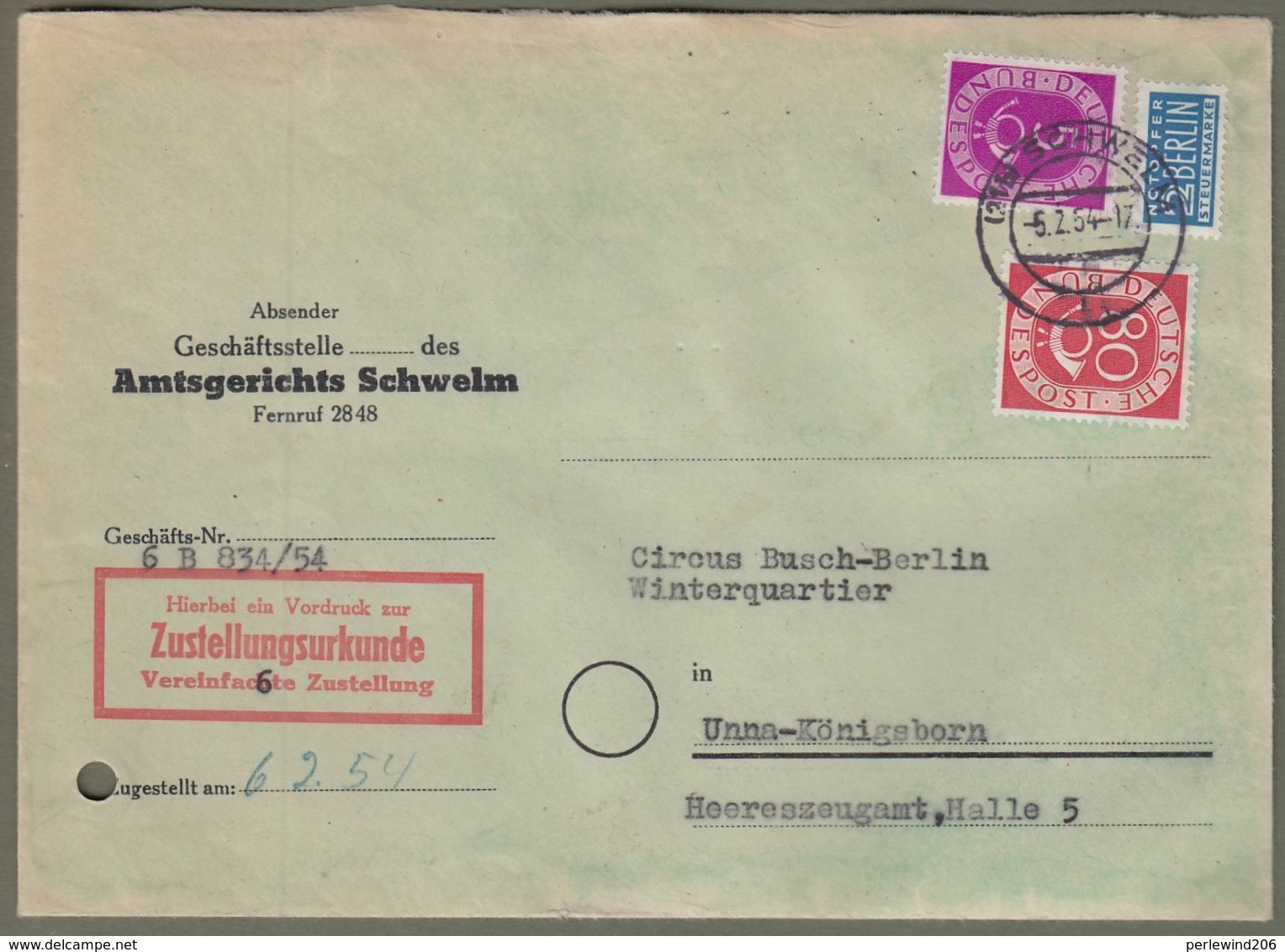 Bund: Brief Mit Mi-Nr. 125 U. 137: " Dauerserie Posthorn 25 U. 80 Pfg U. Notopfer Berlin " !    X - Oblitérés