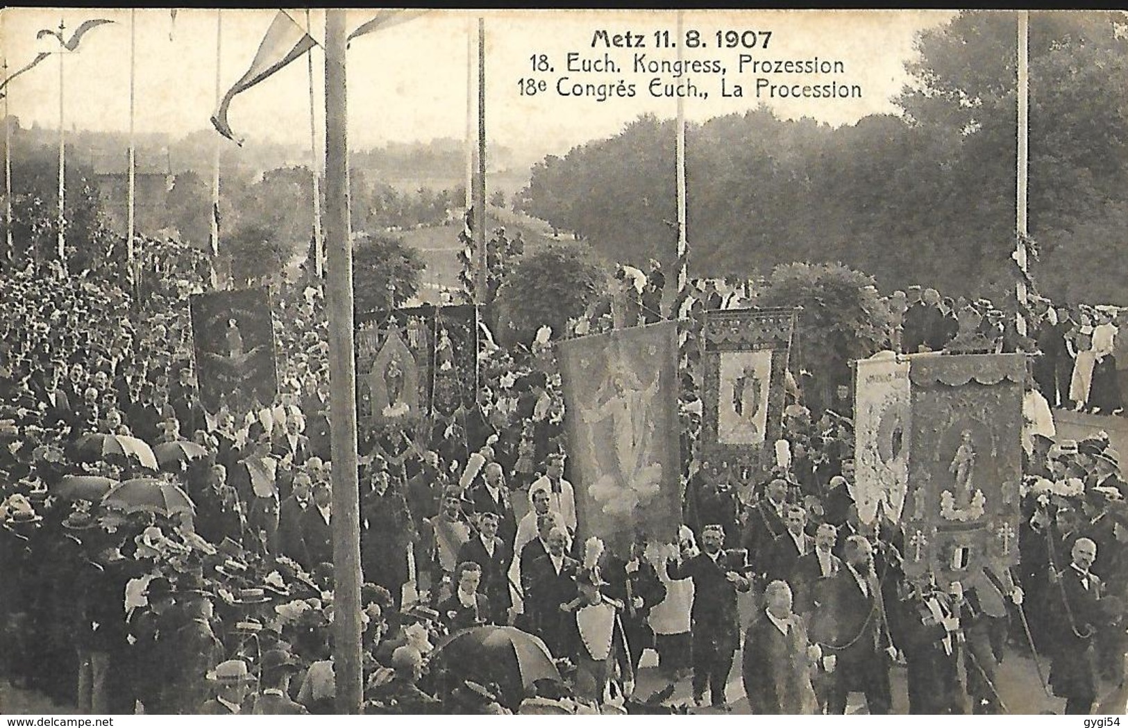- METZ - CONGRES EUCHARISTIQUE DE METZ (11/08/1907) La Procession - Manifestazioni