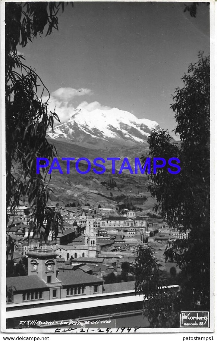 134183 BOLIVIA LA PAZ VISTA PARCIAL POSTAL POSTCARD - Bolivie