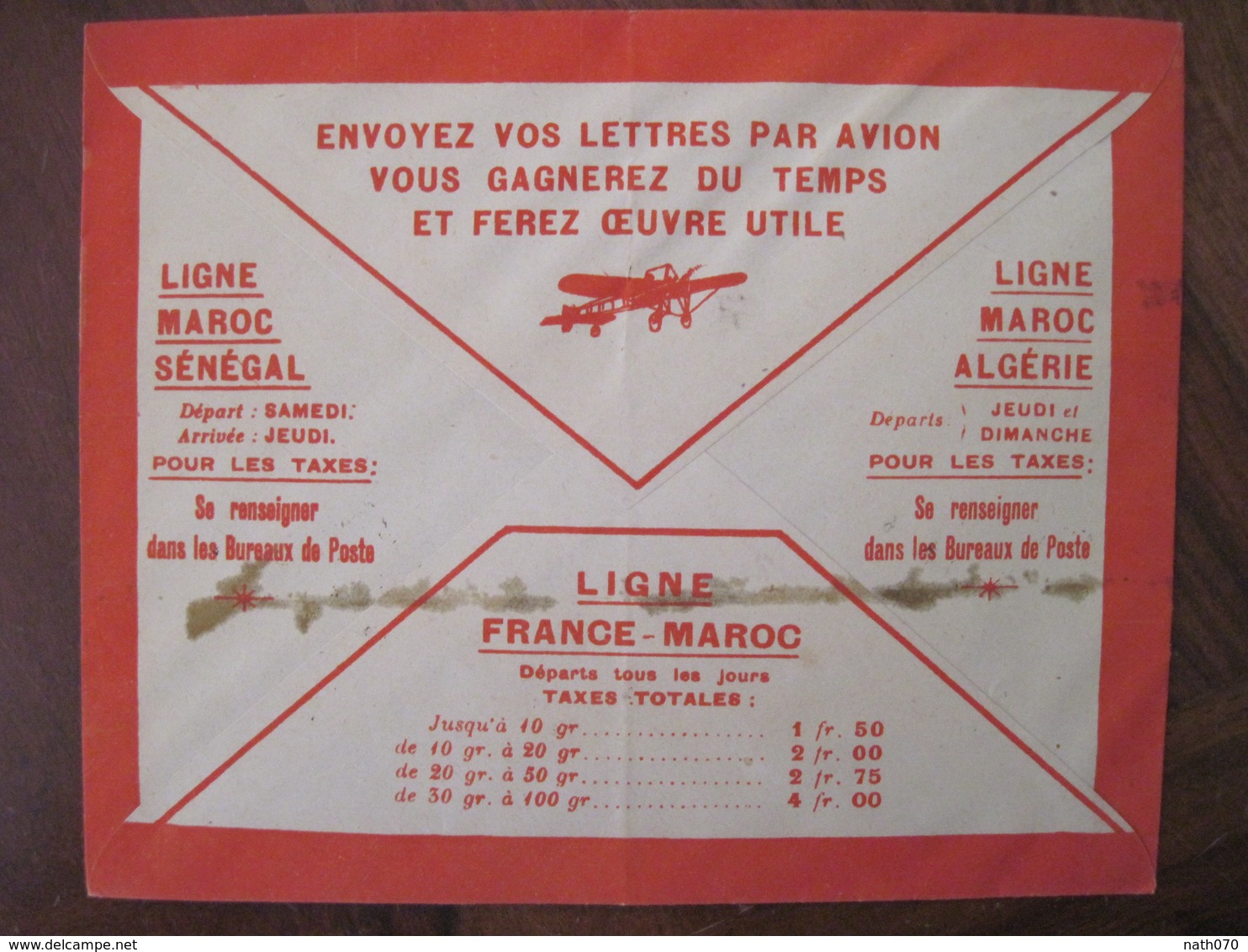 MAROC 1928 FRANCE Par Avion Lettre Enveloppe Cover Air Mail Colonie Bloc X 2 Ligne Senegal Algérie - Brieven En Documenten