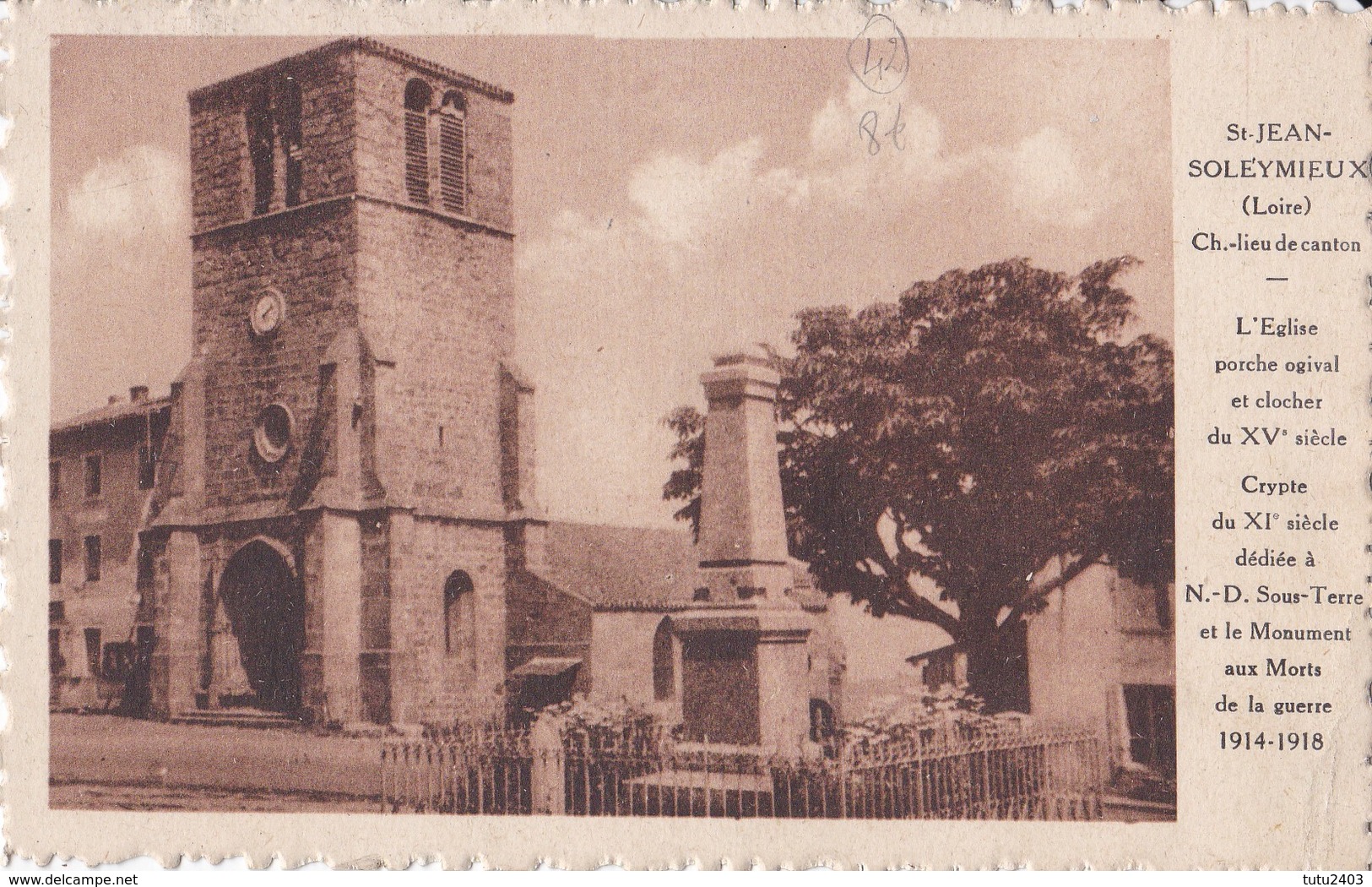 M        ST JEAN SOLEYMIEUX                          L Eglise - Saint Jean Soleymieux