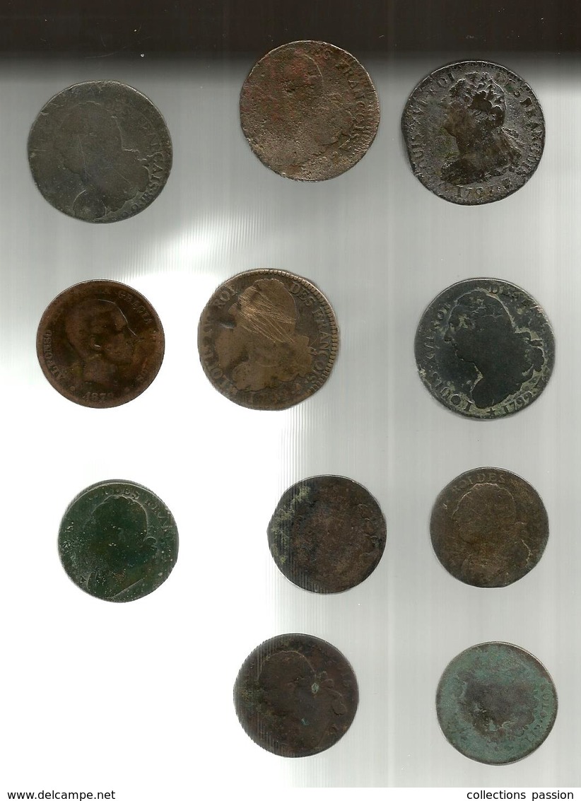 Monnaie Royale , LOT DE 11 MONNAIES , 2 Scans , Frais Fr 4.55e - Mezclas - Monedas