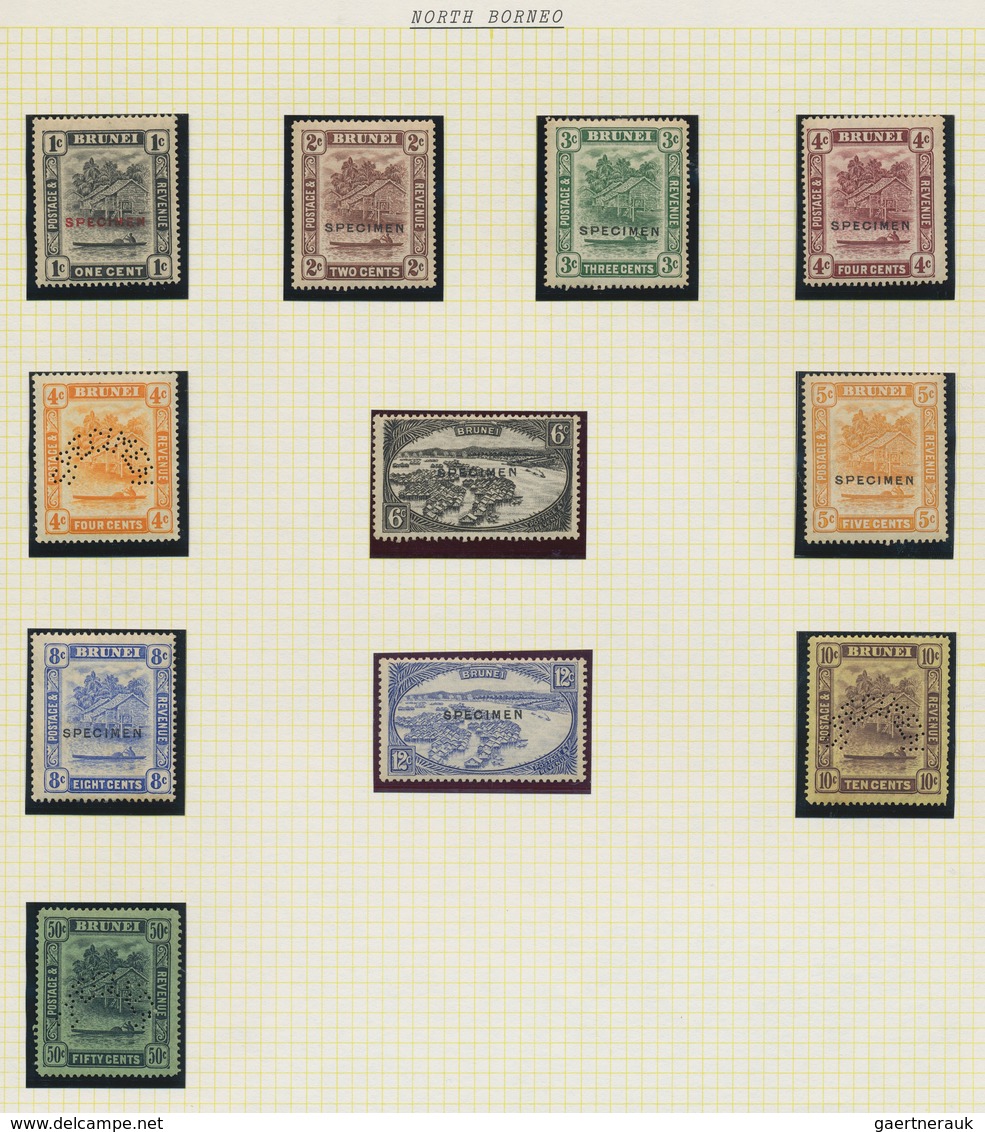Brunei: 1924/1937, A Splendid Mint And Used Specialised Collection Of Apprx. 89 Stamps On Album Page - Brunei (1984-...)