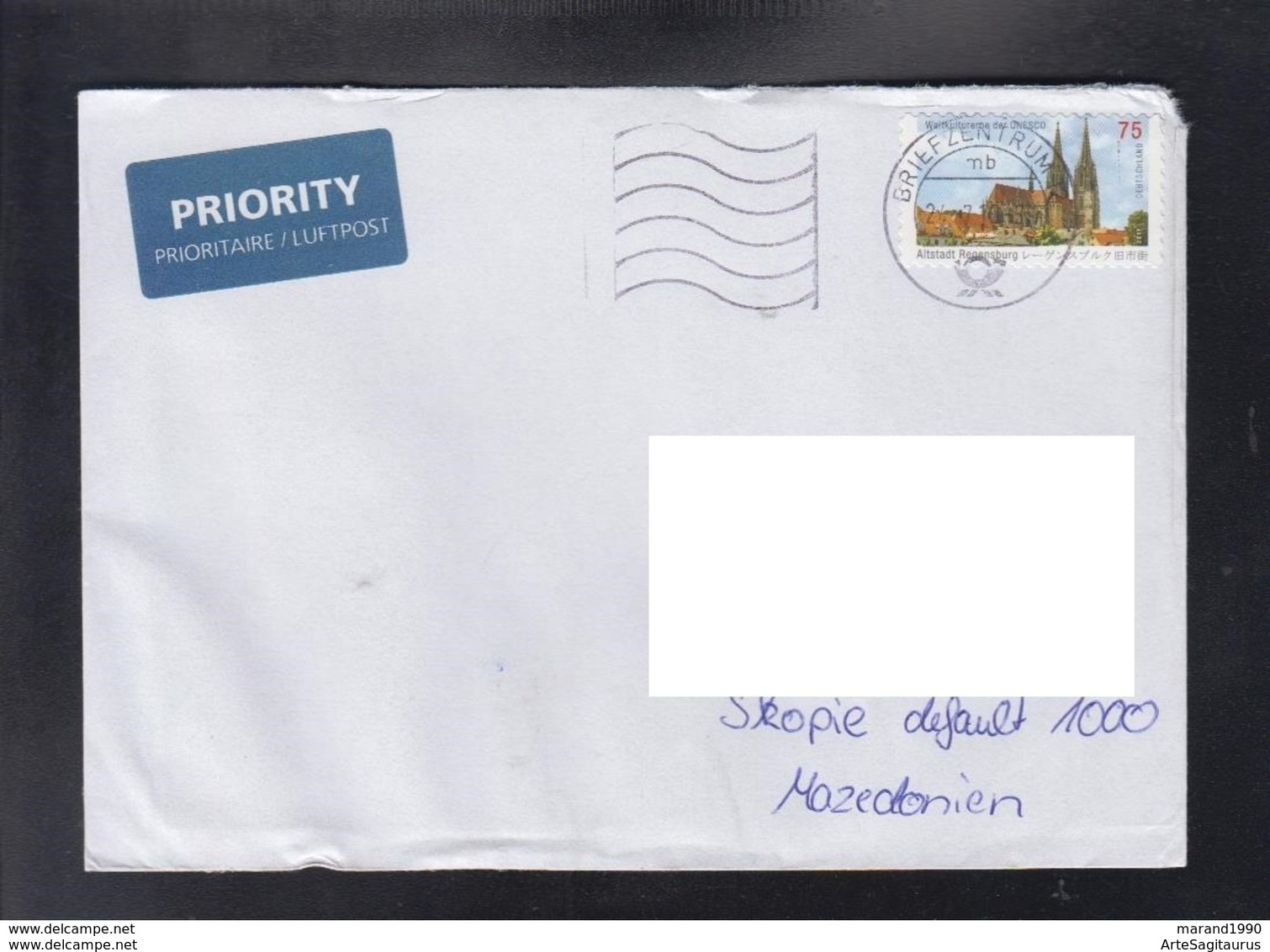 GERMANY, COVER BRIEFCENTRUM PRIORITY / REPUBLIC OF MACEDONIA ** - Post