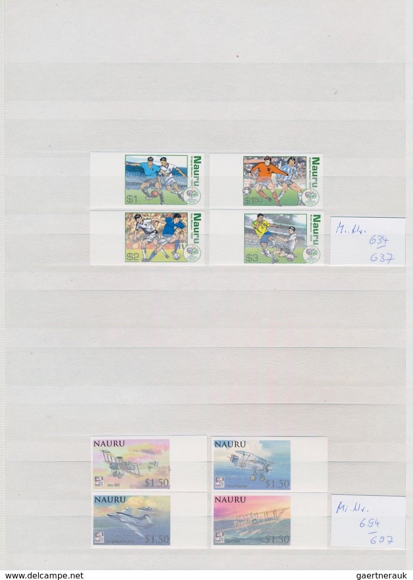 Nauru: 2002/2009. Nice Collection With Imperforate, Mint, Nh, Issues, Which Are Not Often, If At All - Nauru