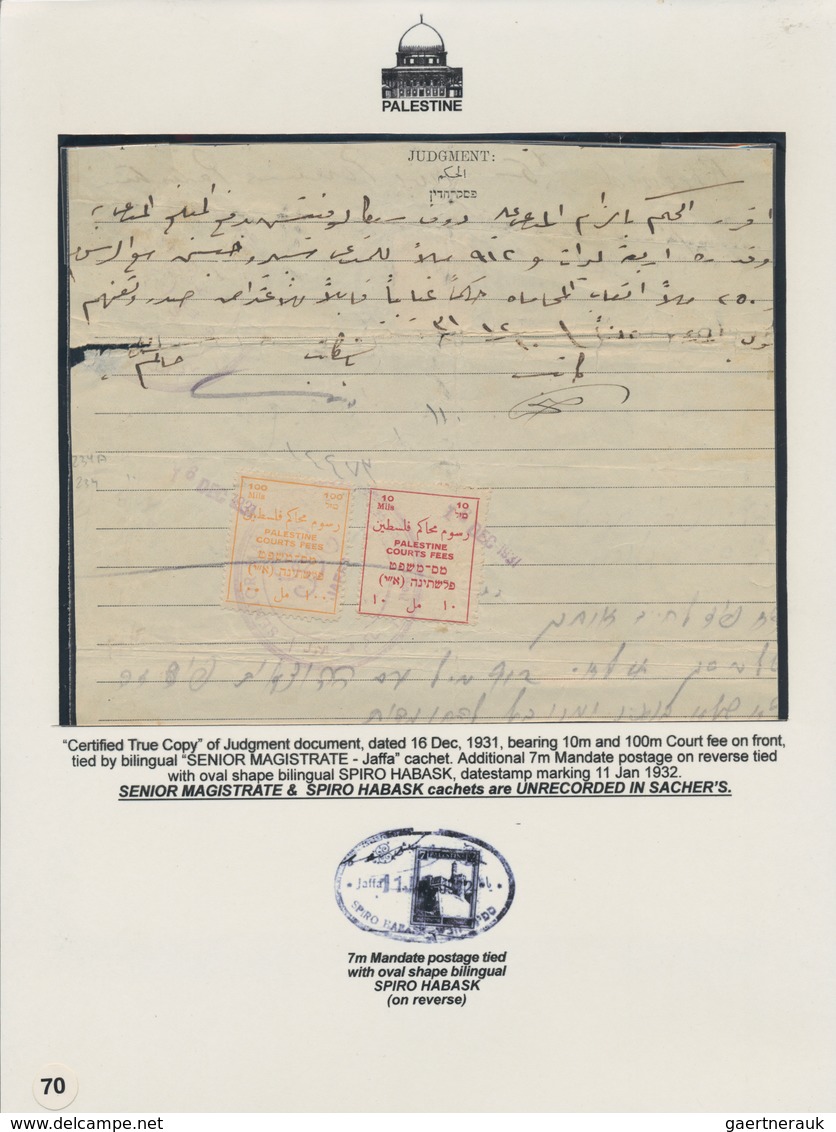 Palästina: 1927-1948 "PALESTINE - Stamps & postal markings of Mandate Administration": Very speciali