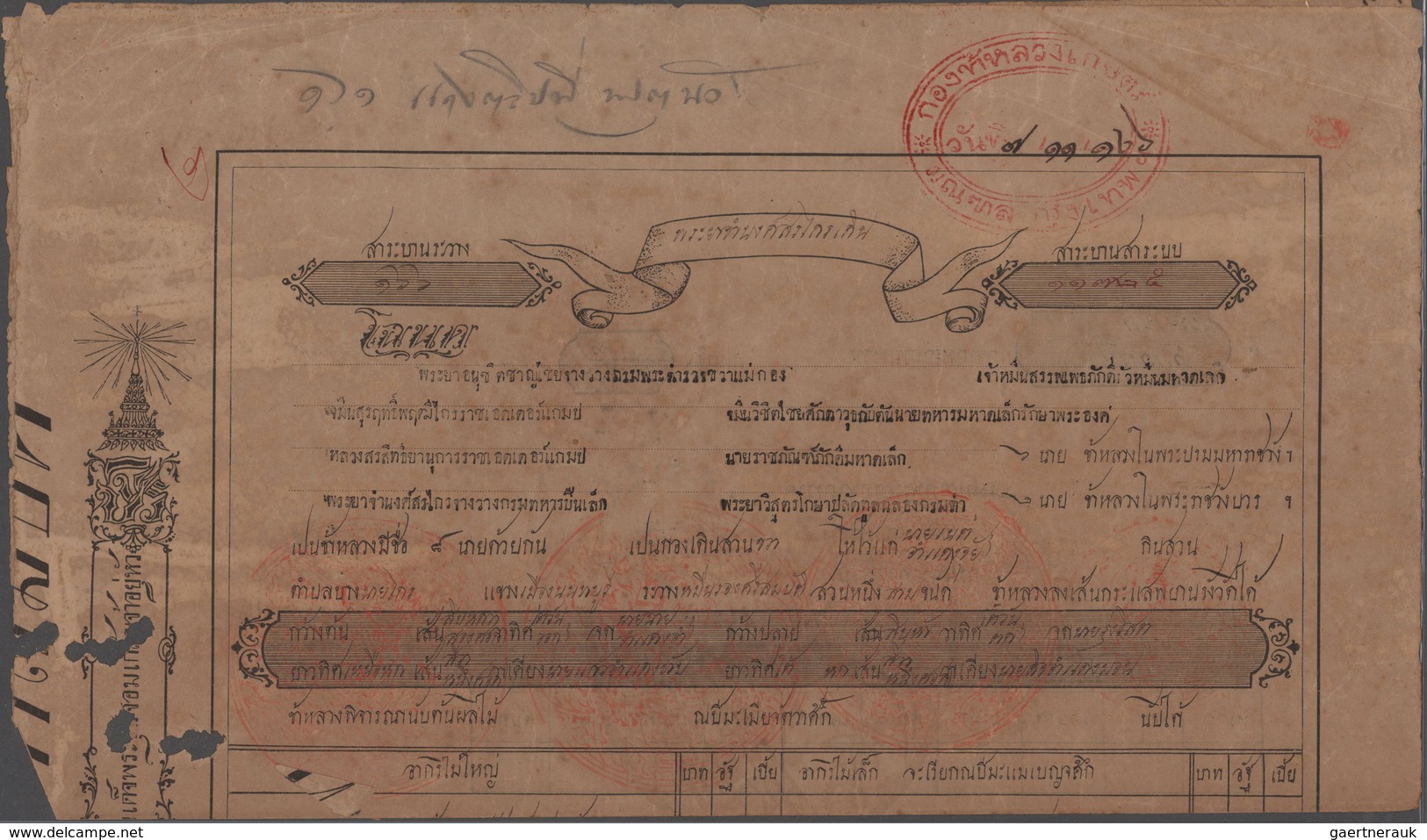Thailand - Besonderheiten: 1880-1980 ca.: Collection of Siamese REVENUES & FISCALS, with more than 1