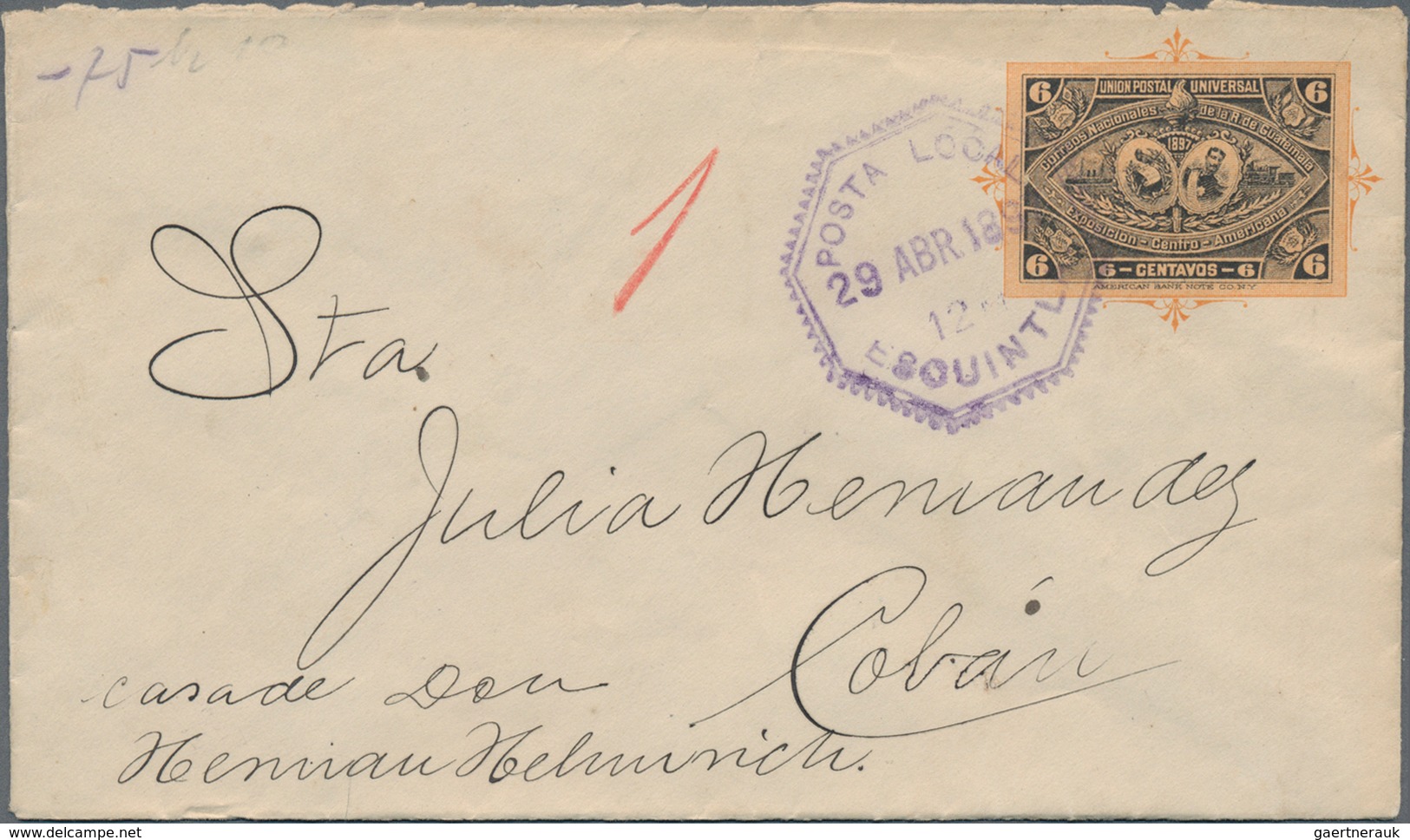 Mittel- und Südamerika: 1880/1910 (ca.), collection/holding of apprx. 290 unused and used stationeri