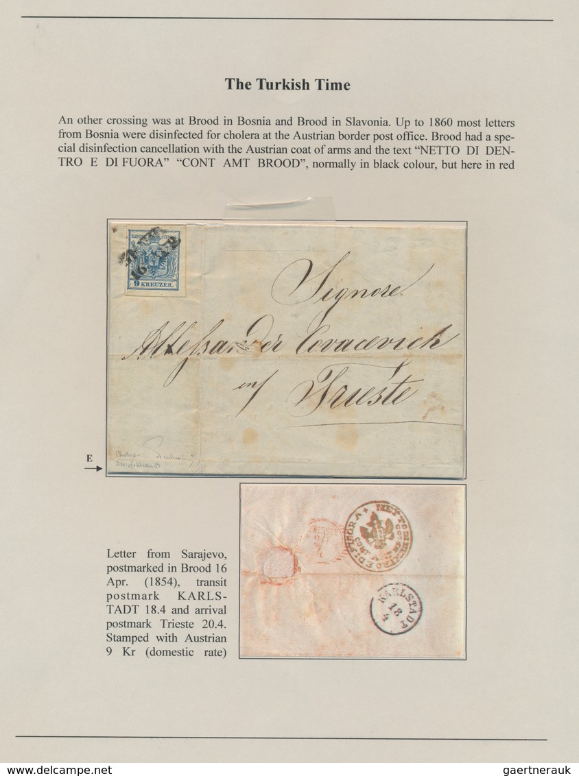 Bosnien und Herzegowina (Österreich 1879/1918): 1850/1918, exhibit collection on 134 pages (plus a f