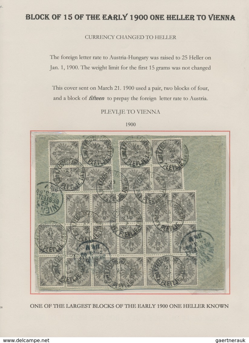 Bosnien und Herzegowina: 1863/1908, SANDSCHAK NOVI PAZAR: Ausstellungs-Sammlung zur Postgeschichte u