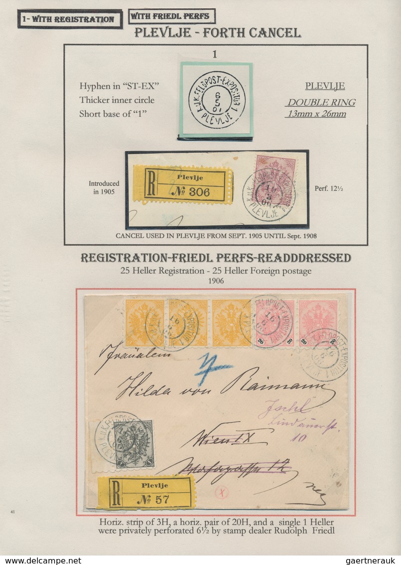 Bosnien und Herzegowina: 1863/1908, SANDSCHAK NOVI PAZAR: Ausstellungs-Sammlung zur Postgeschichte u