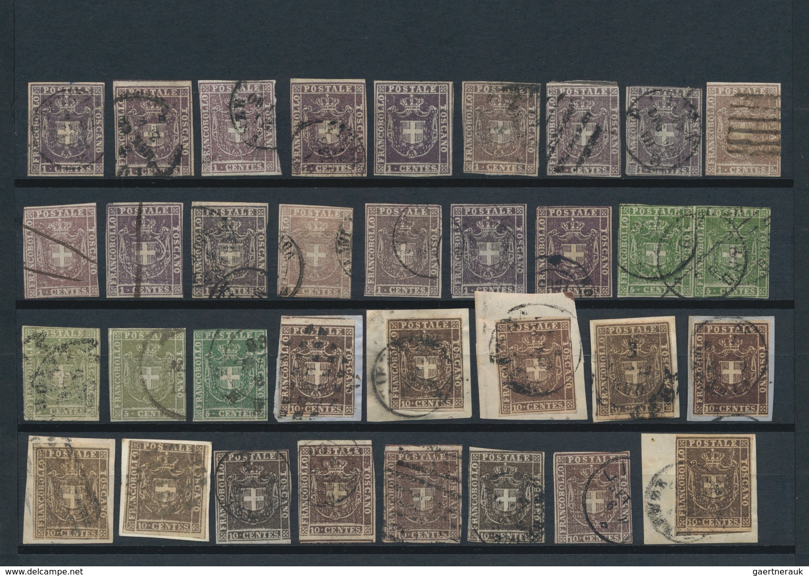 Italien - Altitalienische Staaten: Toscana: 1860, 3rd Issue "Coat Of Arms", Specialised Assortment O - Tuscany