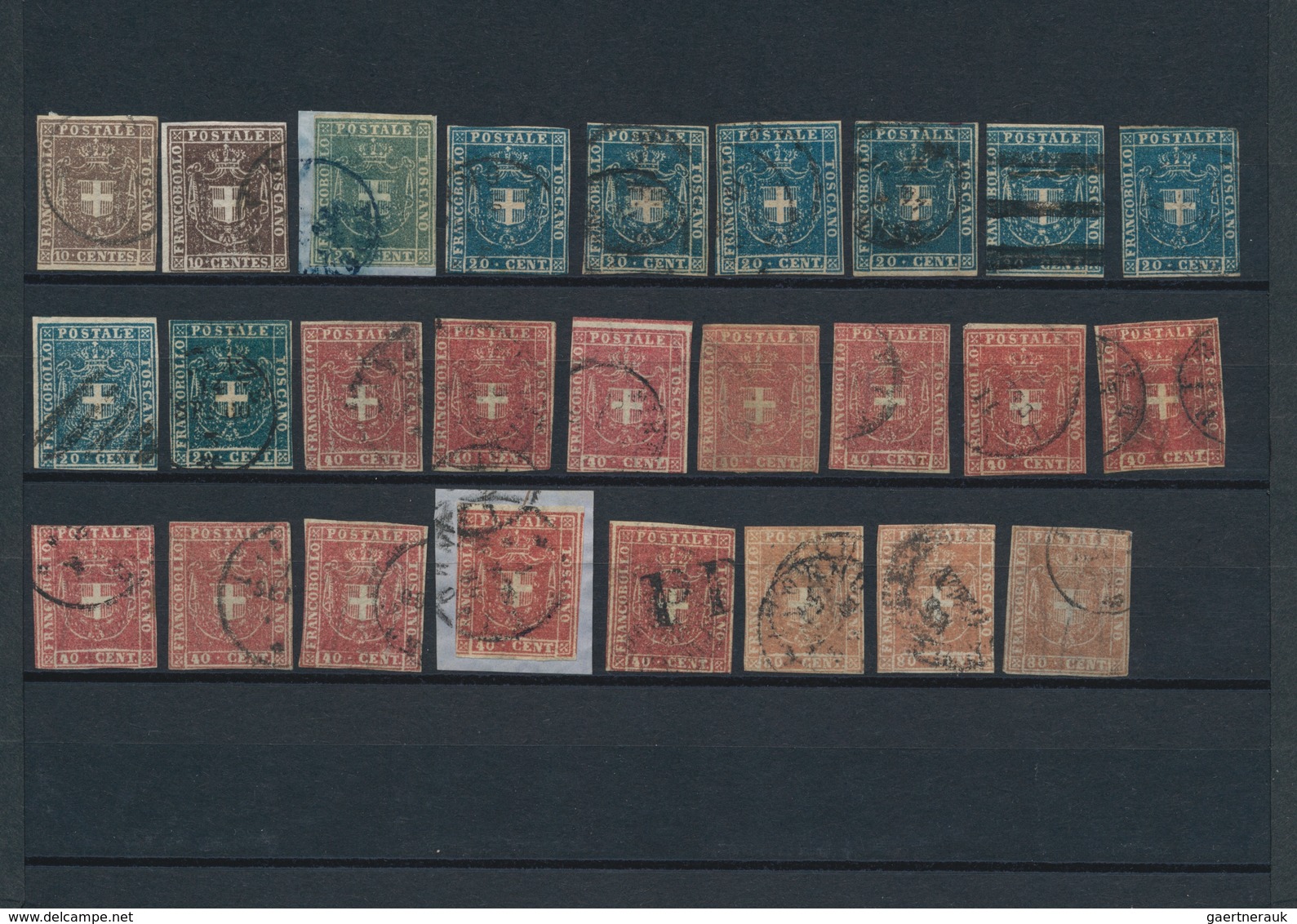 Italien - Altitalienische Staaten: Toscana: 1860, 3rd Issue "Coat Of Arms", Specialised Assortment O - Tuscany