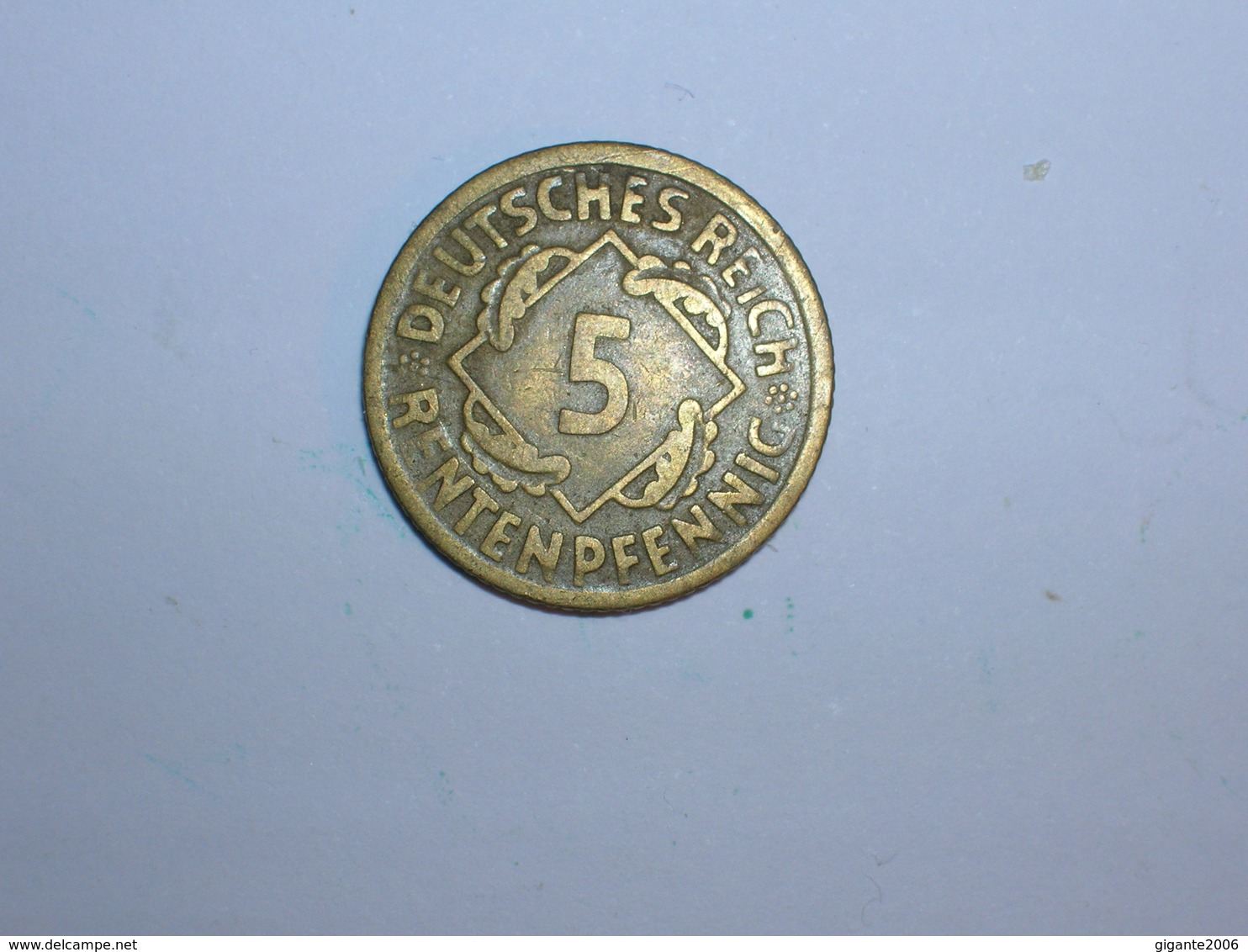 ALEMANIA 5 RENTENPFENNIG 1924 E (1329) - 5 Rentenpfennig & 5 Reichspfennig
