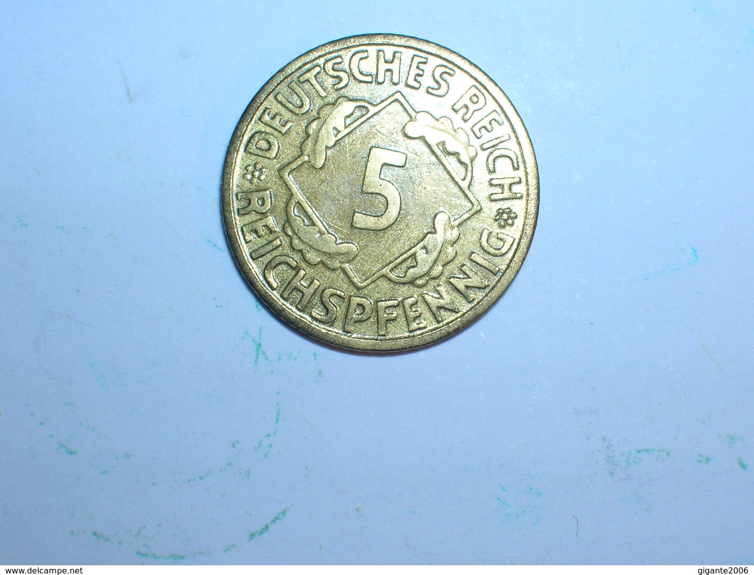 ALEMANIA 5 REICHSPFENNIG 1924 E (1336) - 5 Rentenpfennig & 5 Reichspfennig
