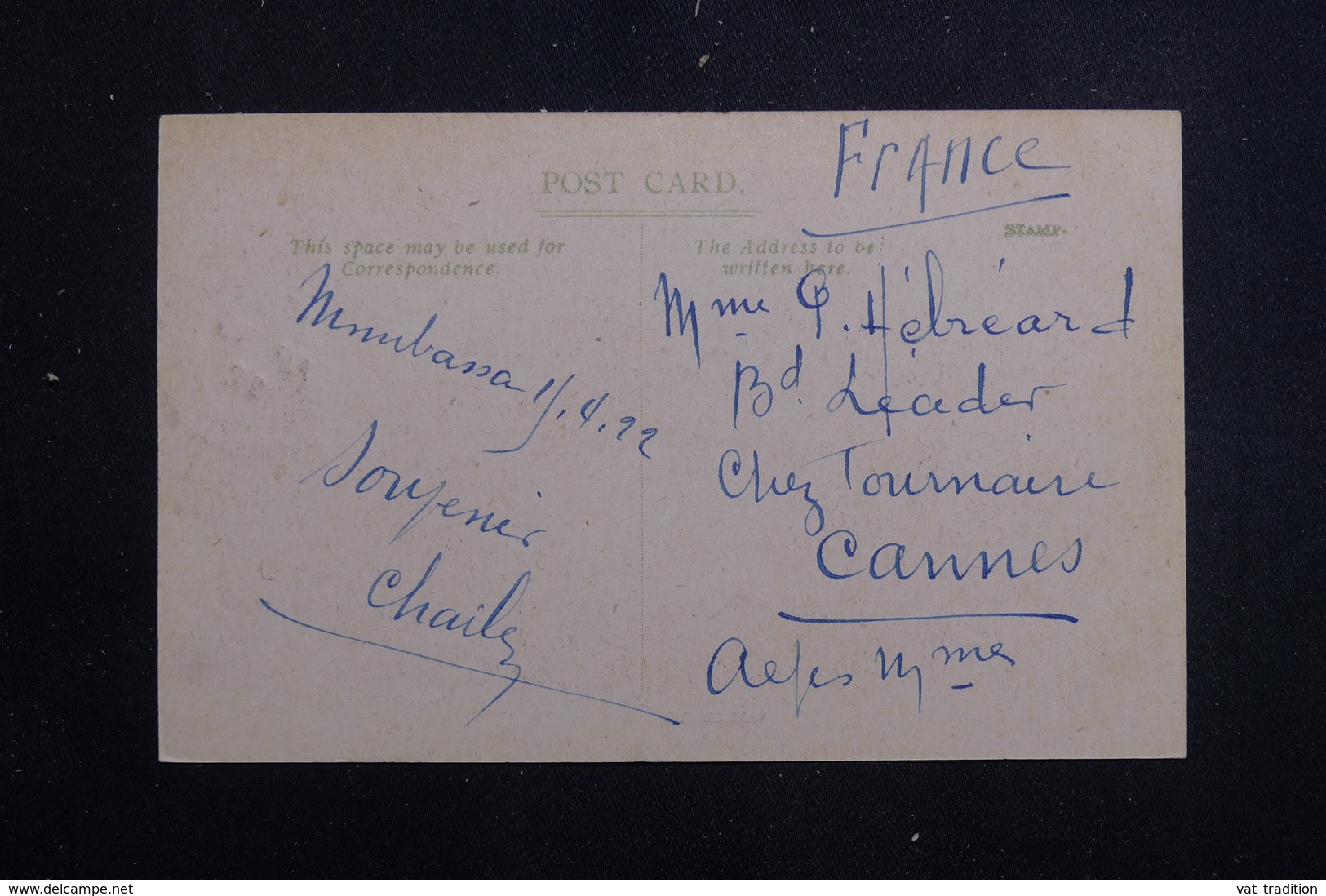 AFRIQUE DE L'EST / OUGANDA - Affranchissement Plaisant Sur Carte Postale ( Famille Wakikuyu ) En 1922  - L 61384 - Protettorati De Africa Orientale E Uganda