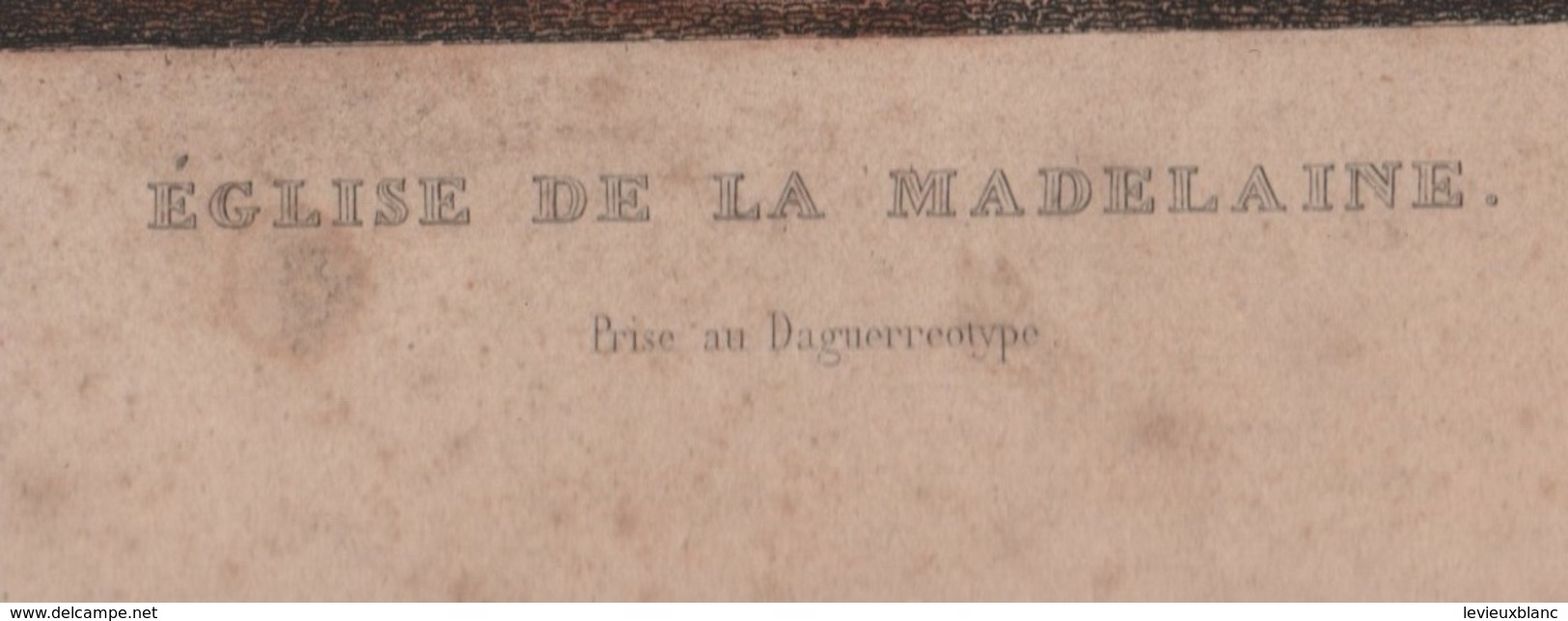 Gravure Ancienne/ Paris / Eglise De La MADELAINE (Sic)/Prise Au Daguerreotype/CHAMOUIN/ Vers 1850    GRAV321 - Stiche & Gravuren