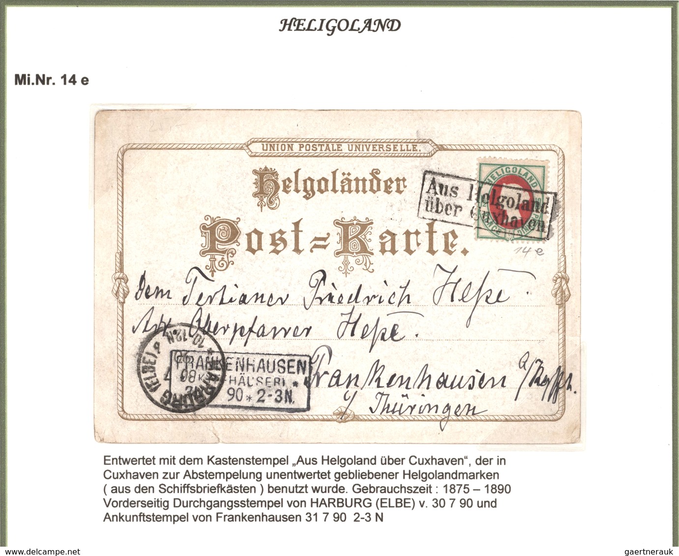 Helgoland - Marken und Briefe: 1809-1890: Hochspezialisierte und umfangreiche Sammlung von Briefen,