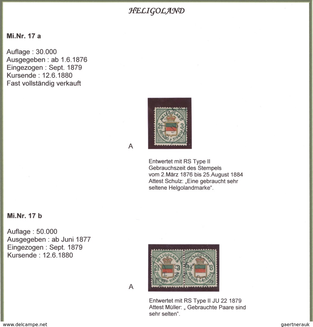 Helgoland - Marken und Briefe: 1809-1890: Hochspezialisierte und umfangreiche Sammlung von Briefen,