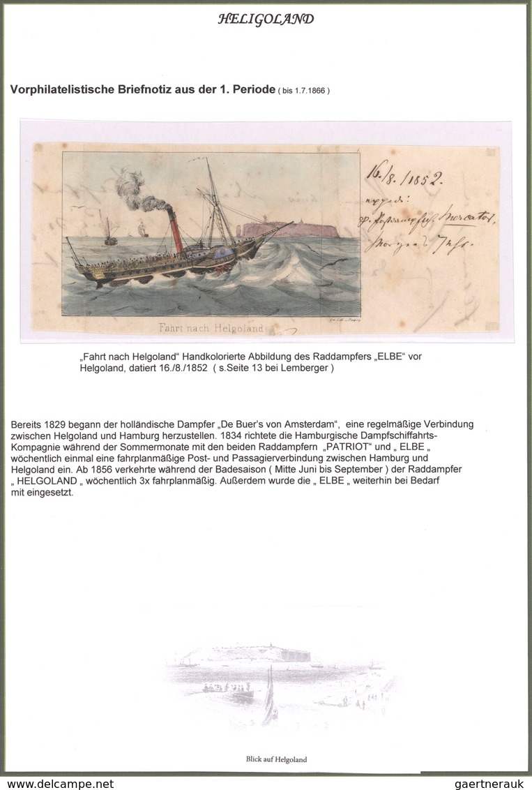 Helgoland - Marken und Briefe: 1809-1890: Hochspezialisierte und umfangreiche Sammlung von Briefen,