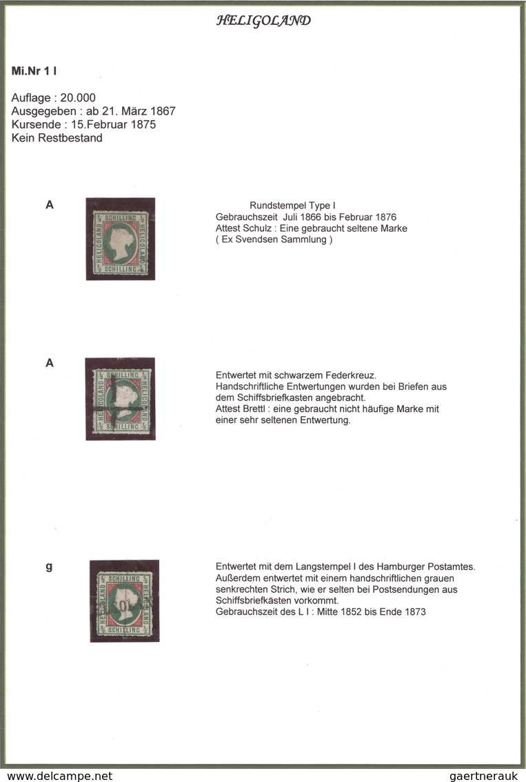 Helgoland - Marken und Briefe: 1809-1890: Hochspezialisierte und umfangreiche Sammlung von Briefen,