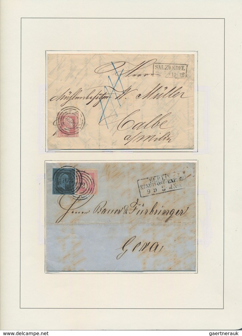 Preußen - Marken Und Briefe: 1851/67, Sehr Schöne Gestempelte Sammlung Ab Nr. 1 (9 Lose Marken + GA- - Sonstige & Ohne Zuordnung