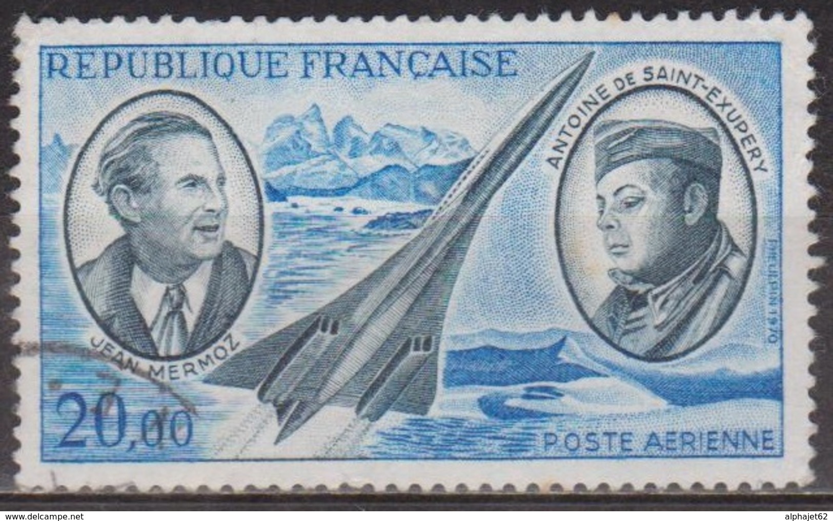 Aéropostale - Mermoz, Saint Exupéry - FRANCE - Supersonique Concorde - Aviation - N° 44 - 1970 - 1960-.... Used