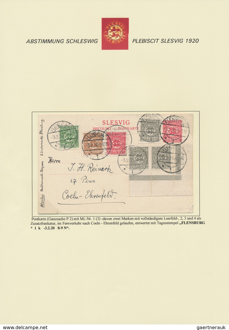 Deutsche Abstimmungsgebiete: Schleswig - Ganzsachen: 1920, Sammlung Von 64 Meist Gebrauchten Ganzsac - Other & Unclassified