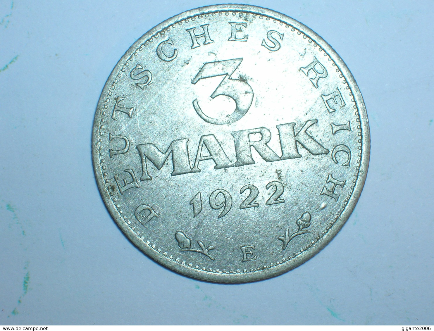 ALEMANIA 3 MARCOS 1922 E (1358) - 3 Mark & 3 Reichsmark
