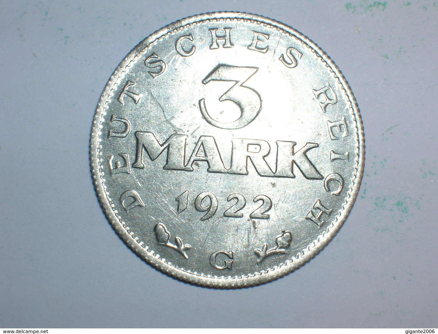 ALEMANIA 3 MARCOS 1922 G (1359) - 3 Mark & 3 Reichsmark