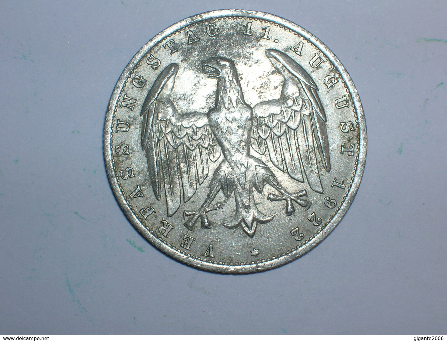 ALEMANIA 3 MARCOS 1922 A (1360) - 3 Marcos & 3 Reichsmark