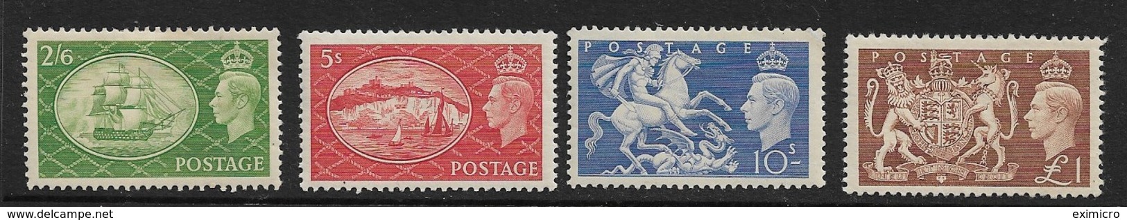 GREAT BRITAIN 1951 FESTIVAL HIGH VALUES SET SG 509/512 MOUNTED MINT Cat £100 - Unused Stamps