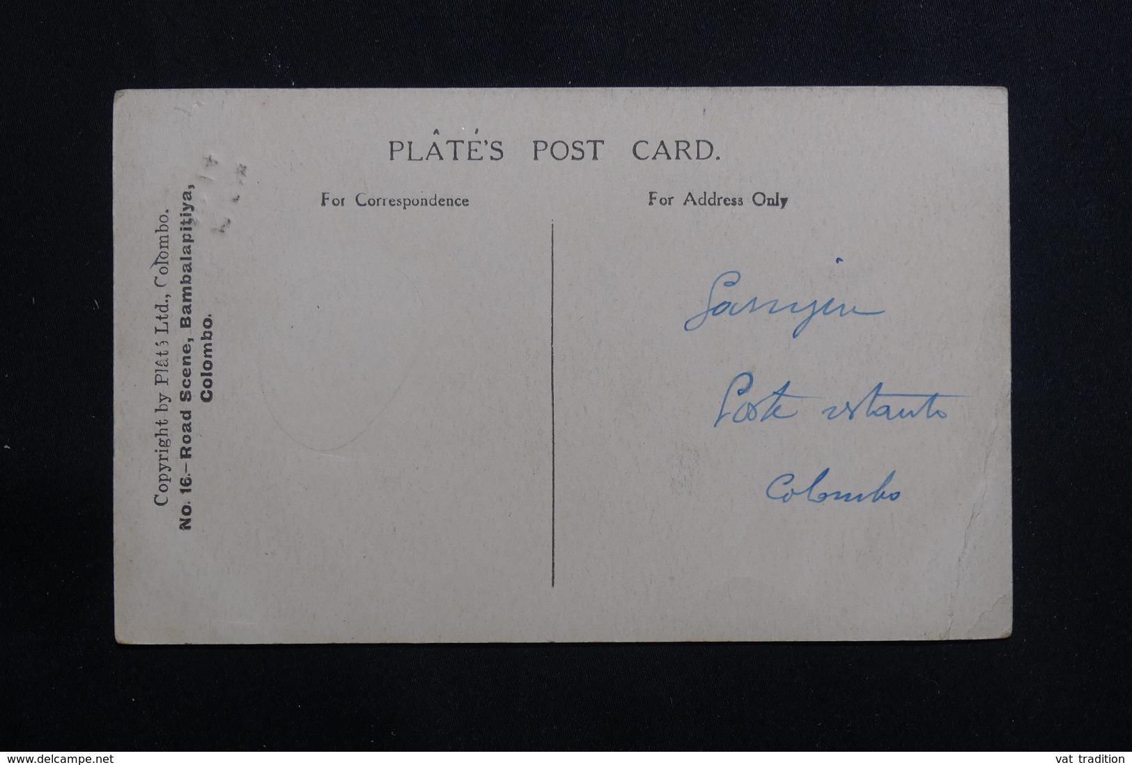 CEYLAN - Affranchissement Plaisant De Colombo Sur Carte Postale- L 61417 - Ceylon (...-1947)