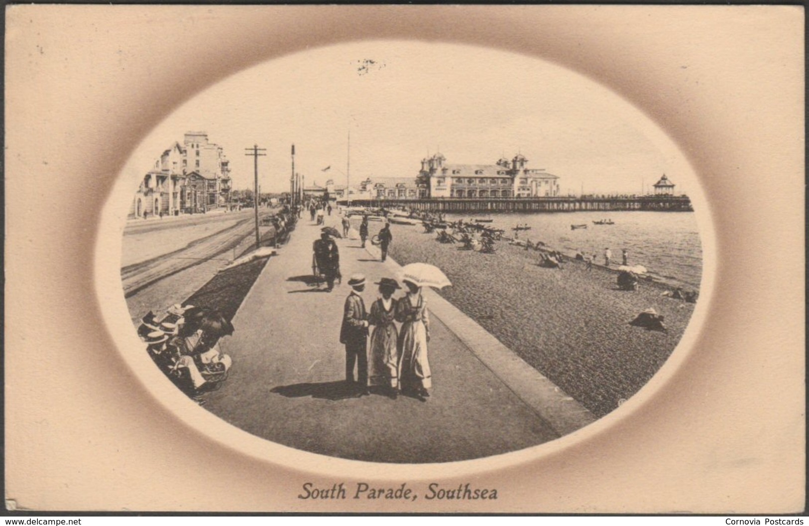 South Parade, Southsea, Hampshire, 1910 - Valentine's Postcard - Southsea