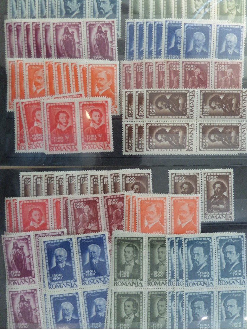 Roumanie belle collection neufs ** MNH 1943/1957. Séries complètes et bonnes valeurs. TB. A saisir!