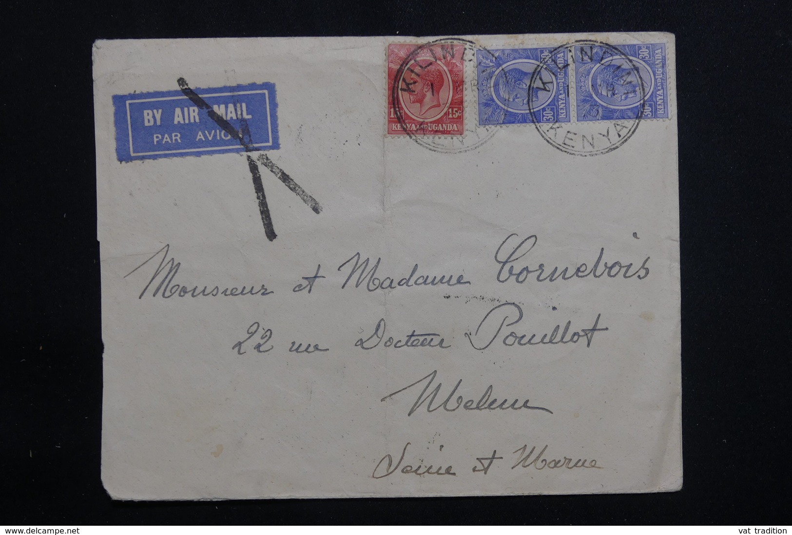 KENYA / OUGANDA - Enveloppe De Kilindini Pour La France En 1933, Affranchissement Plaisant - L 61444 - Kenya & Ouganda