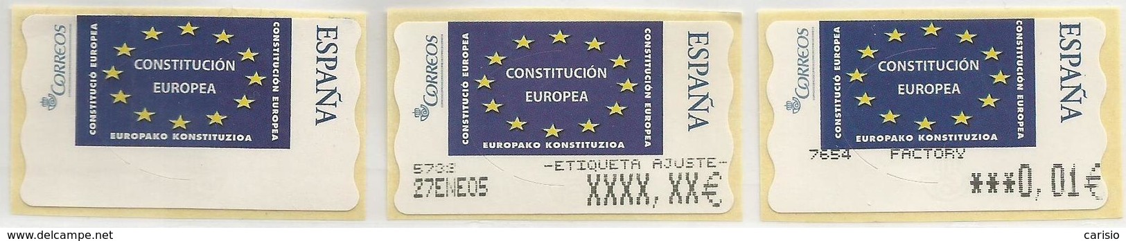 ATMS 2005 Constitución Europea. Blanco-Ajuste Y Valor 0,01 € - Variedades & Curiosidades